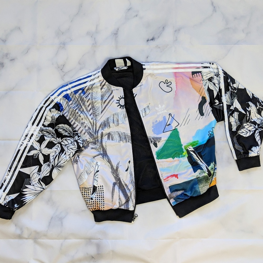 NWOT Adidas Originals X Farm Printed Track Jacket - Picture 3 of 8